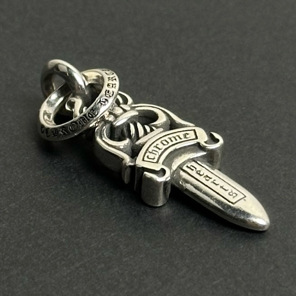Chrome Hearts Silver Tiny Dagger W/Bail Pendant - image 1